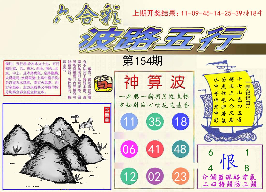 波路五行 第154期