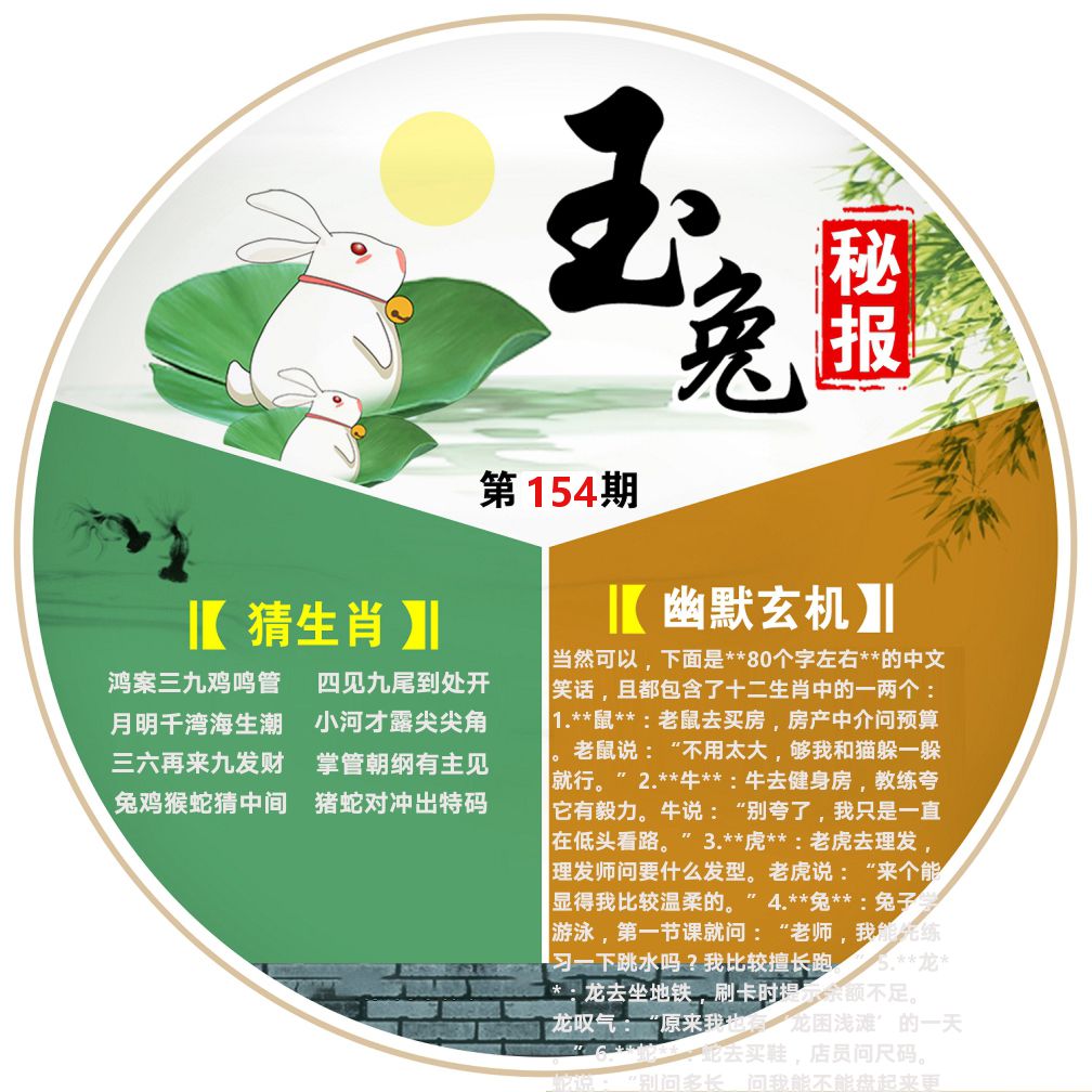 玉兔秘报 第154期