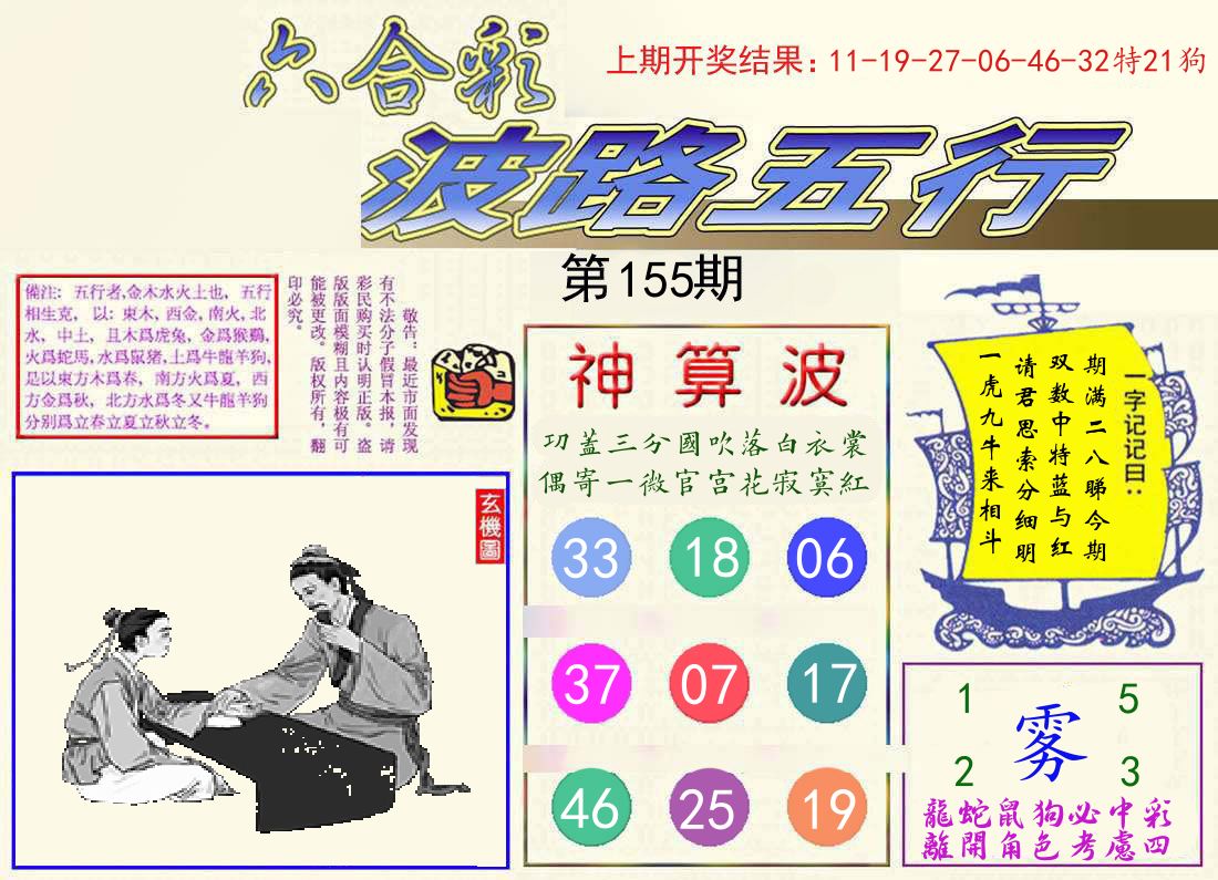 波路五行 第155期