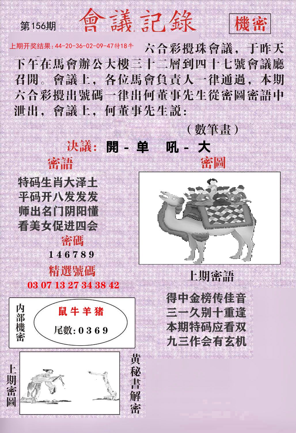 会议记录 第156期