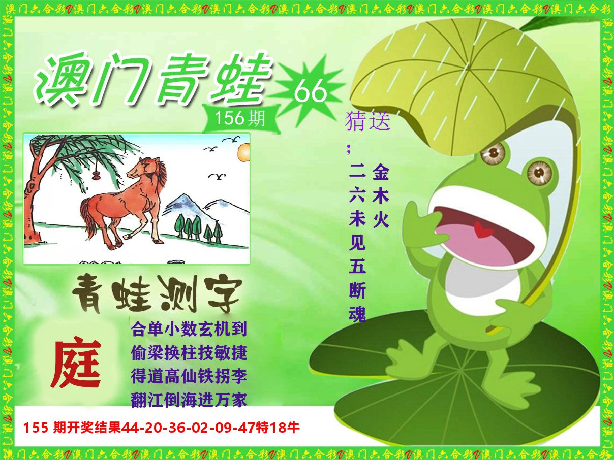 青蛙系列66 第156期