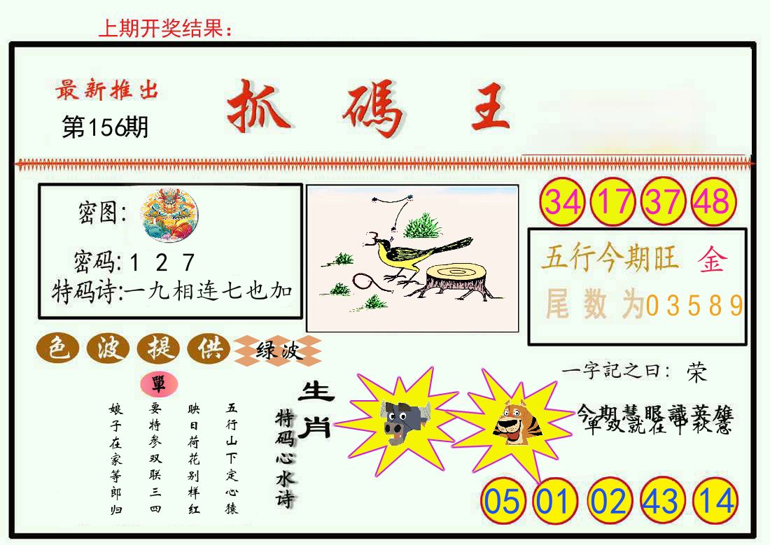 最新抓码王 第156期