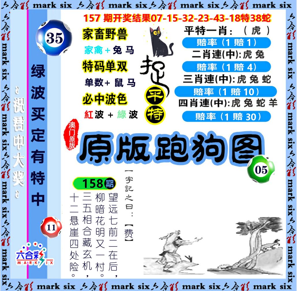 原版跑狗图 第158期