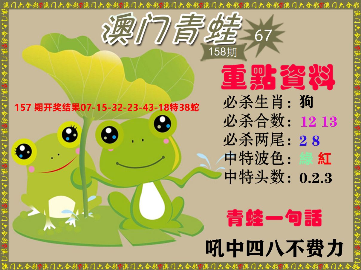青蛙系列67 第158期