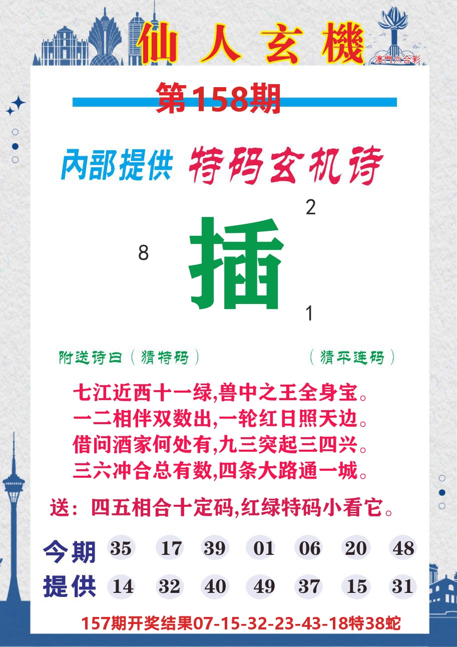 澳门钱多多D 第158期