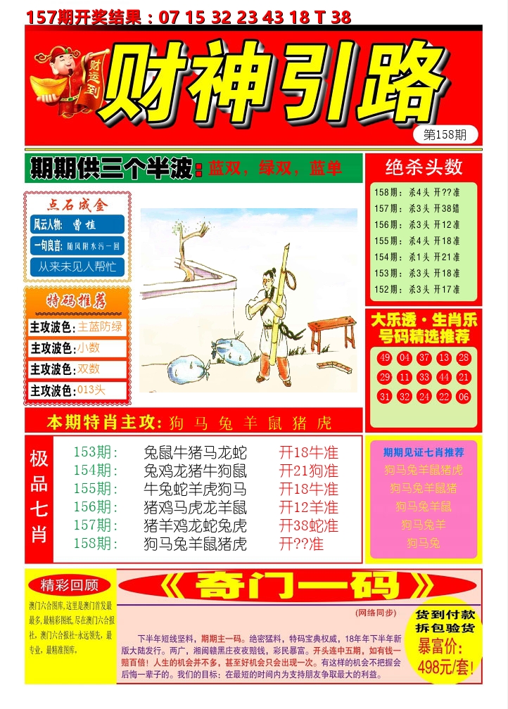 财神引路 第158期