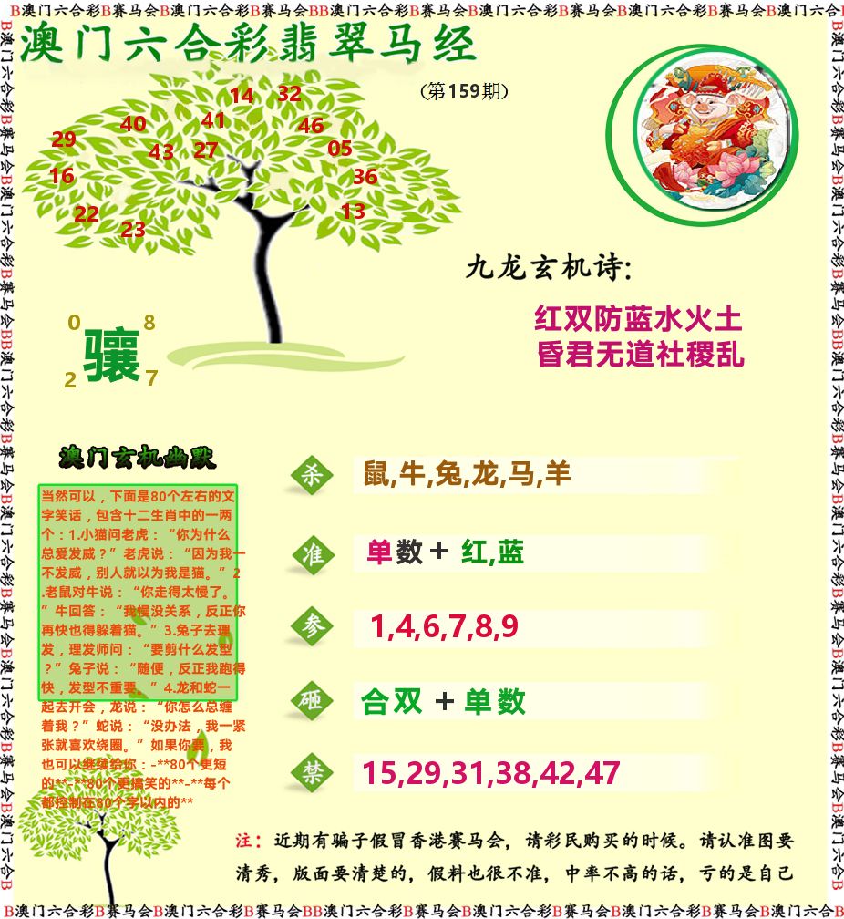 翡翠马经 第159期