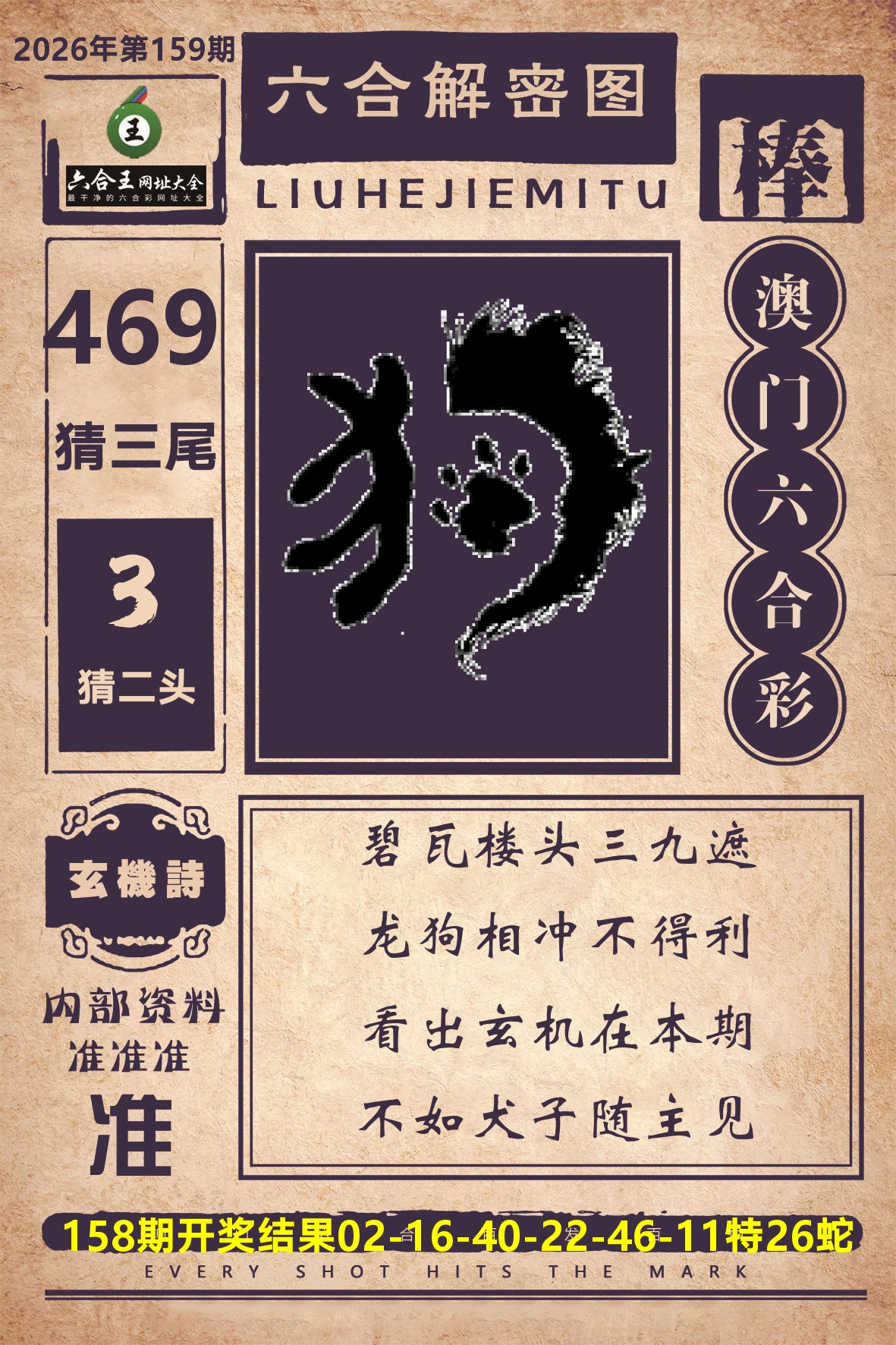 六合王六合解密 第159期