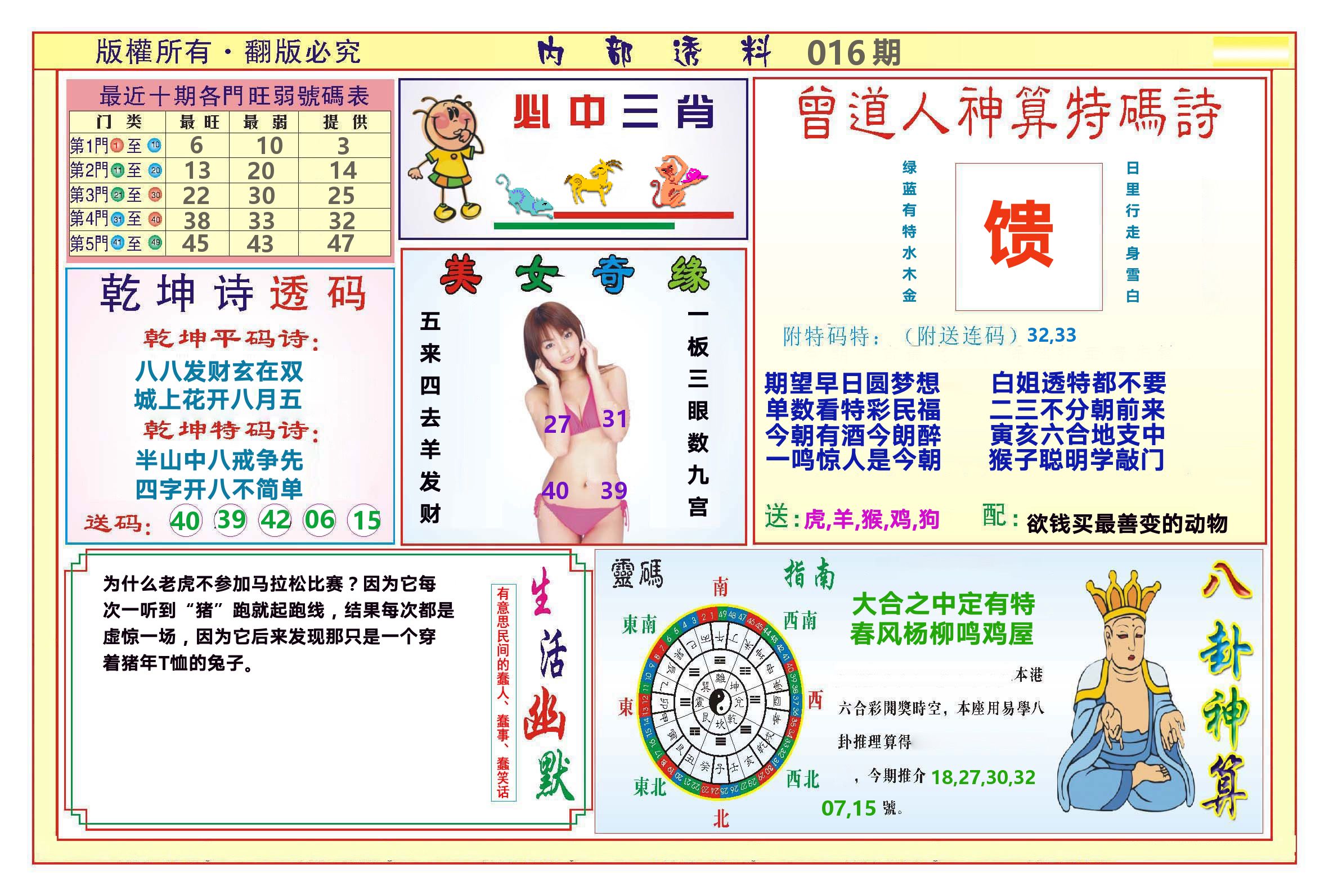 澳门内部透料B 第16期