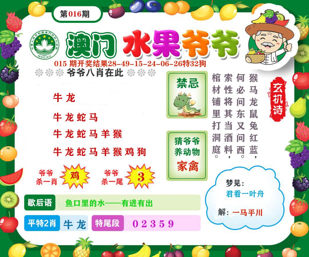 澳门水果爷爷 第16期