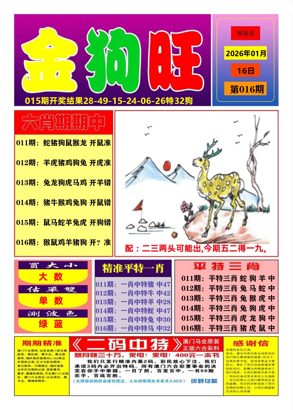 澳门金狗旺A 第16期