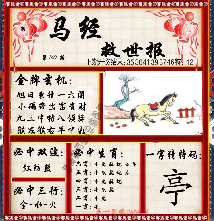马经救世报 第160期