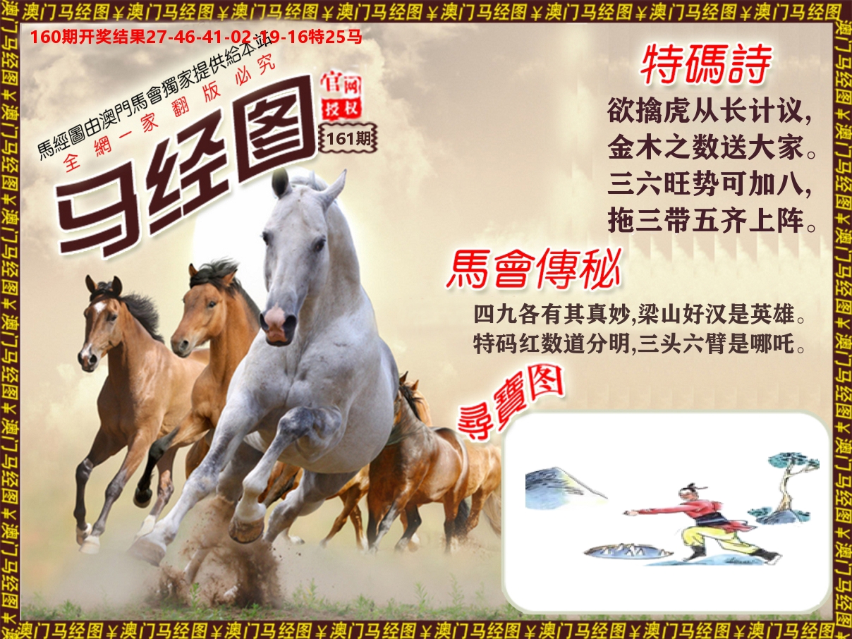 马经系列 第161期