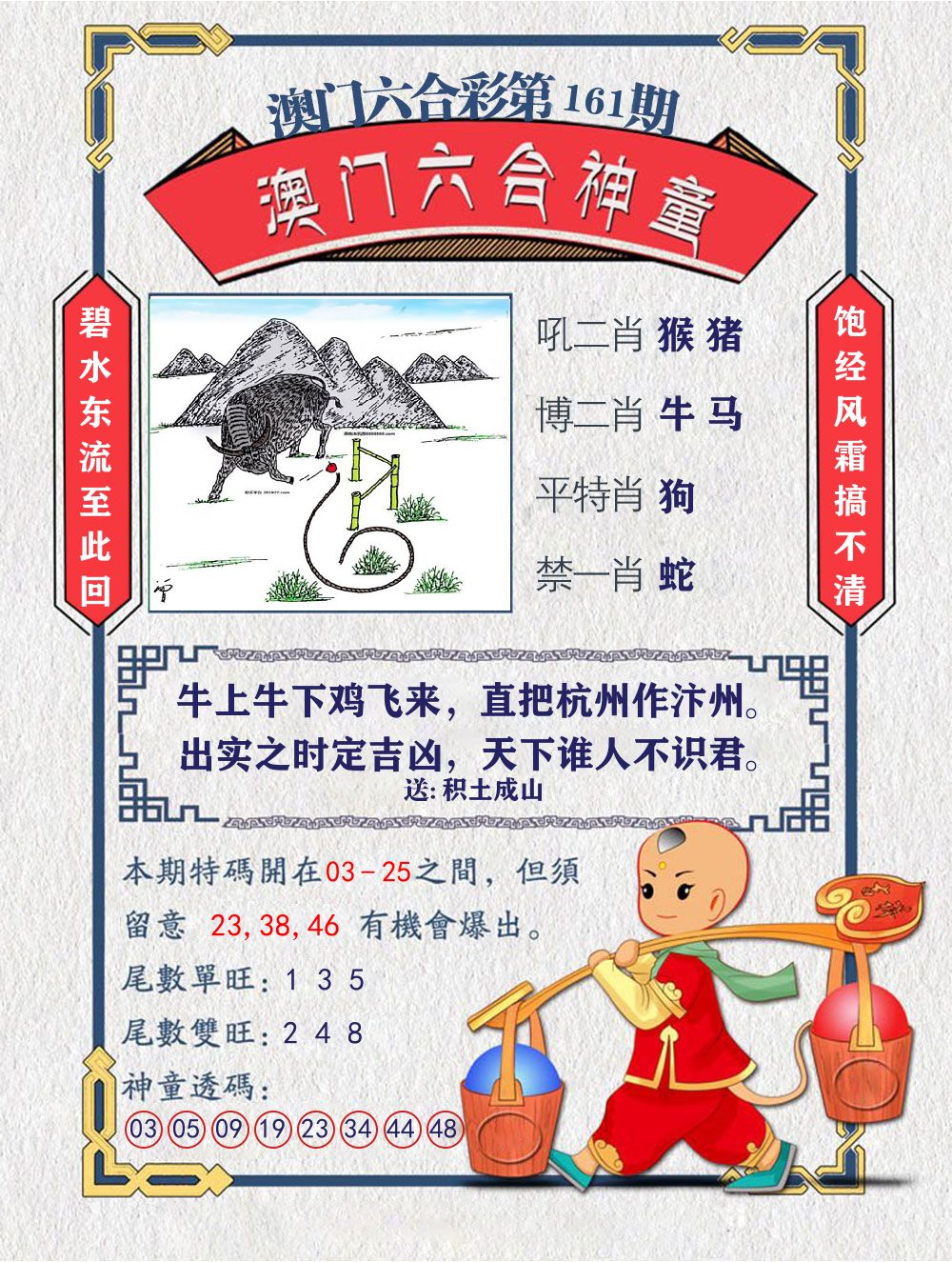 六合神童 第161期