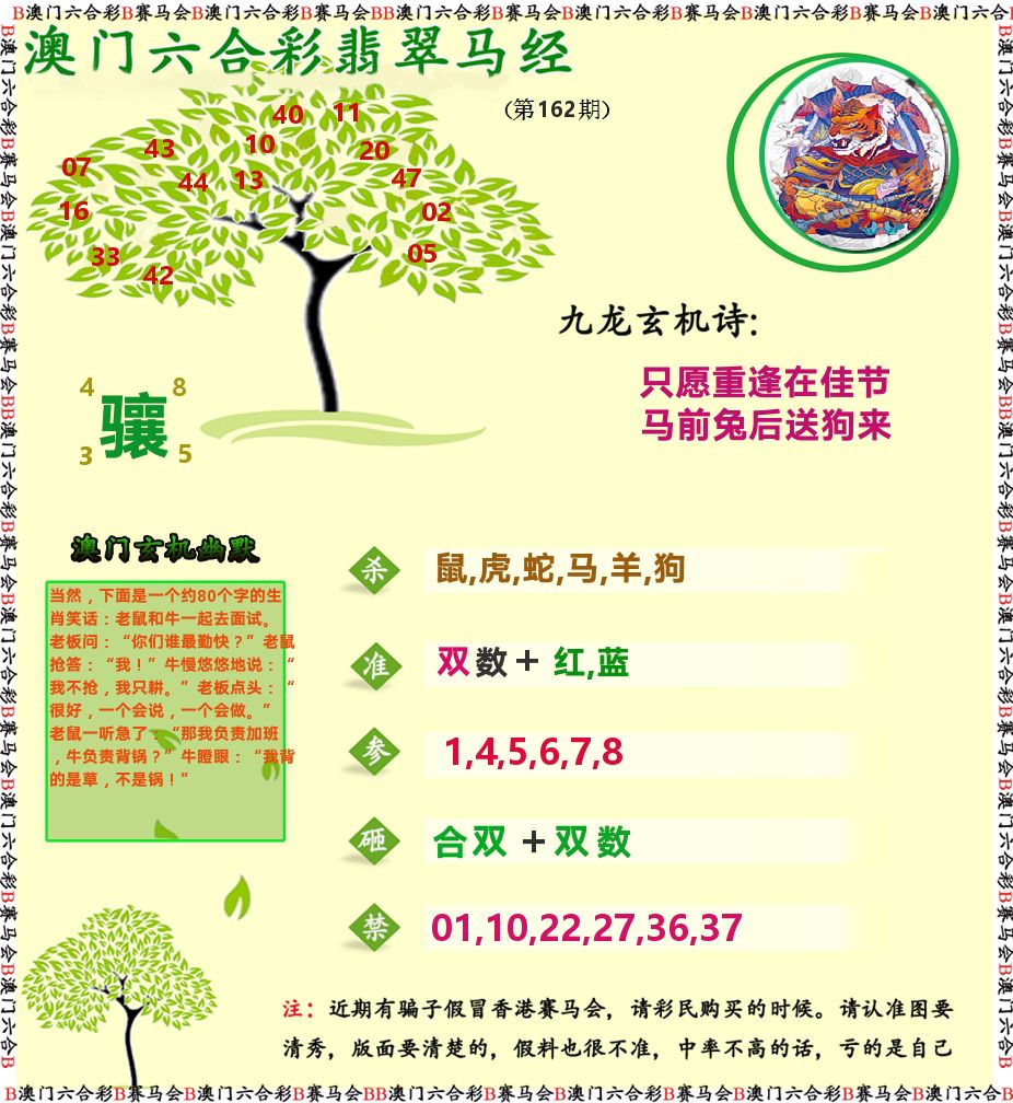 翡翠马经 第162期