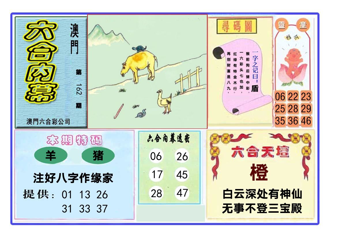 六合内幕 第162期