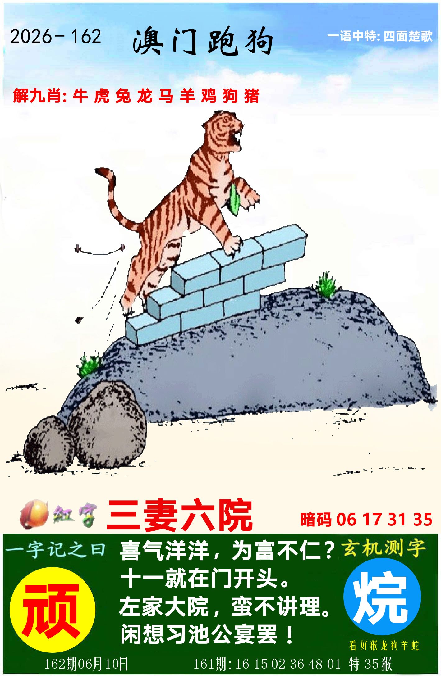 澳门跑狗图 第162期