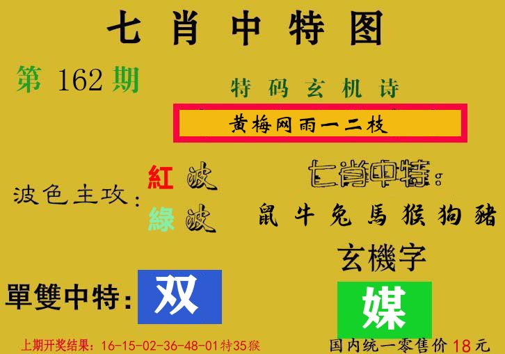 七肖中特图 第162期