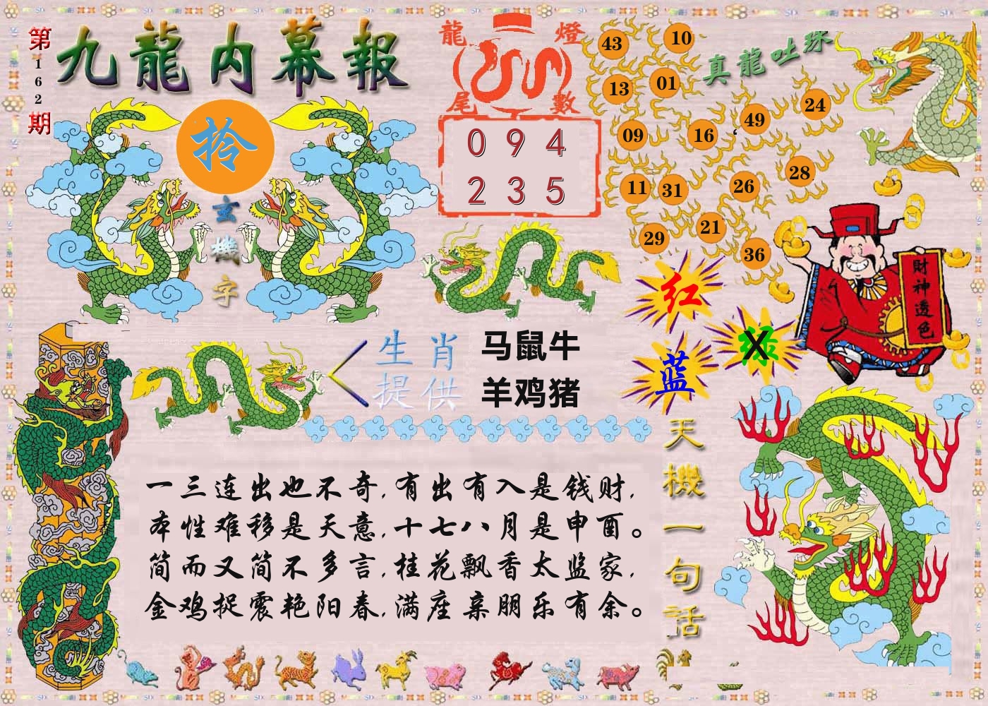澳门内幕报 第162期