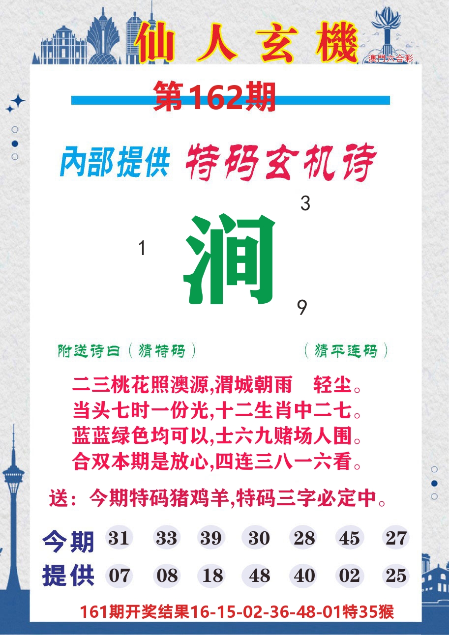 澳门钱多多D 第162期