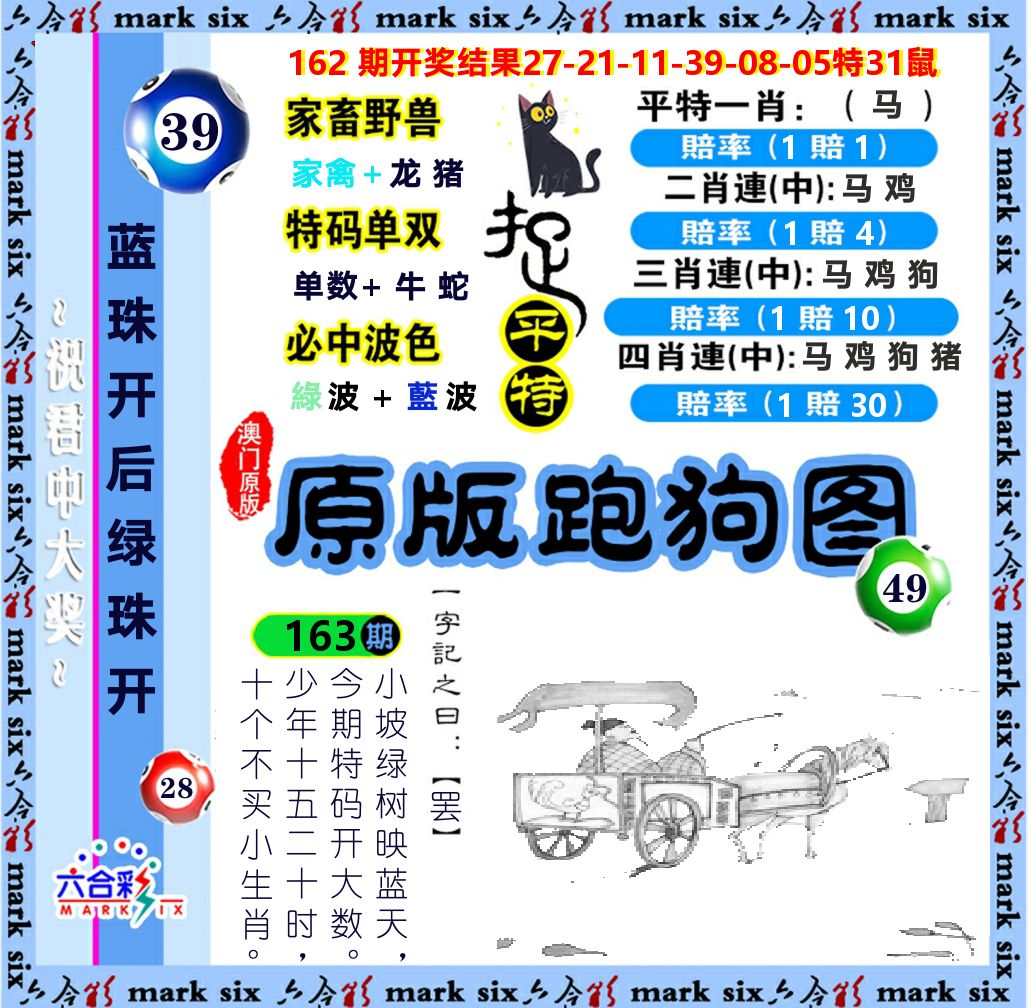 原版跑狗图 第163期