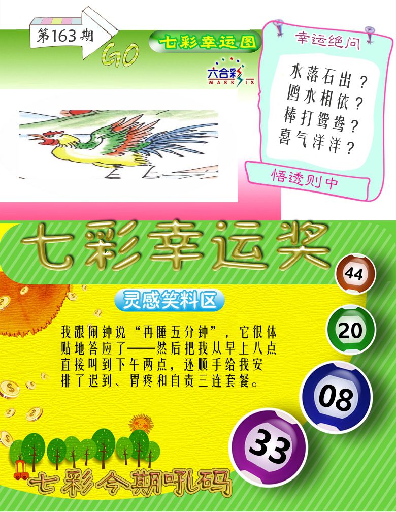 七彩幸运奖 第163期