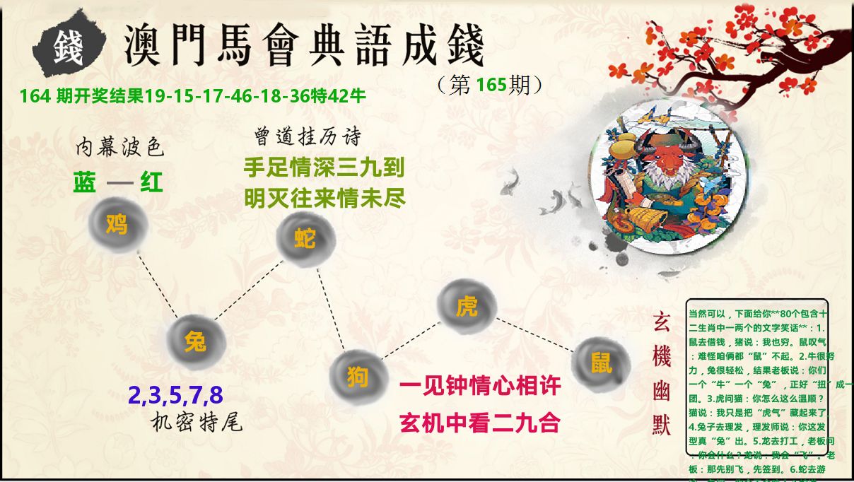 典语成钱 第165期