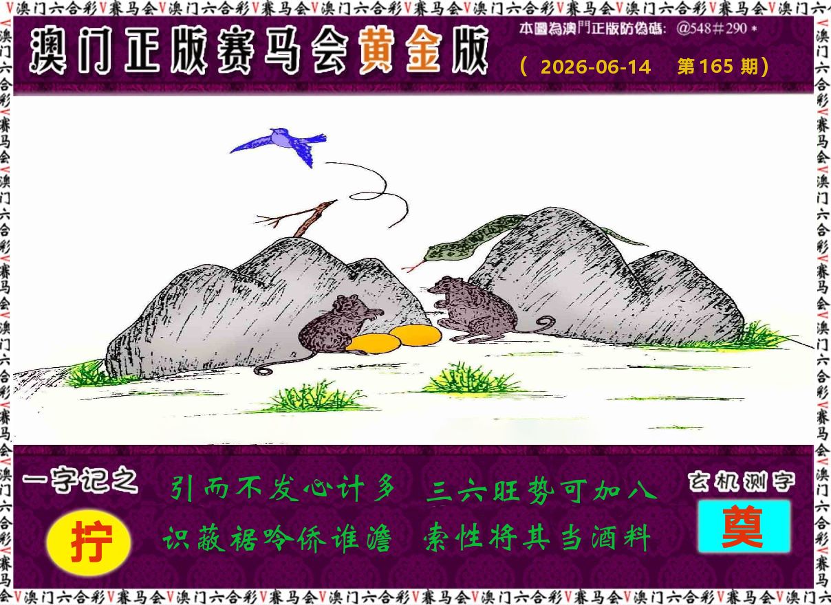 赛马会黄金版 第165期