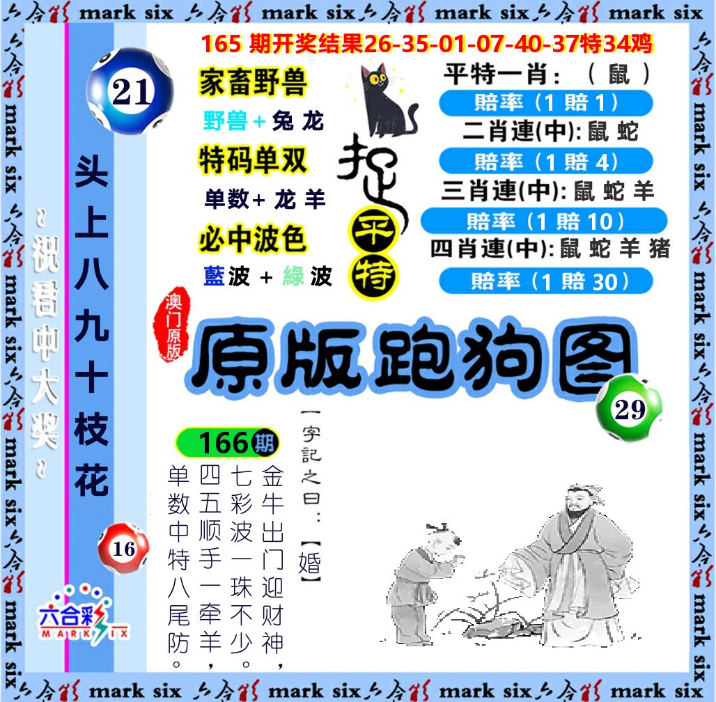 原版跑狗图 第166期