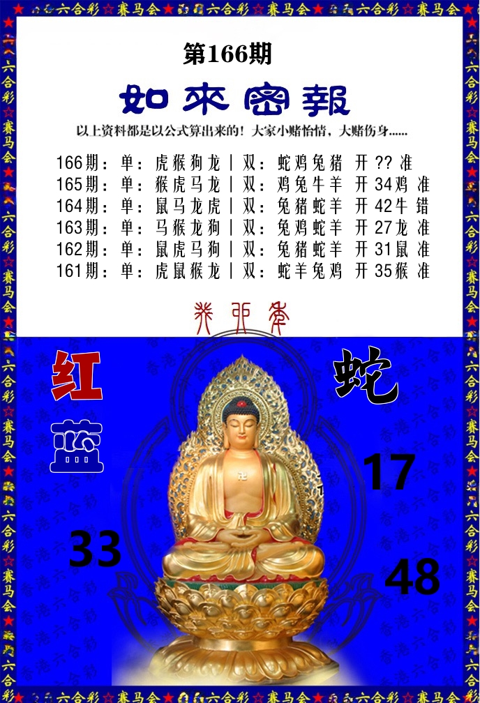 如来密报 第166期