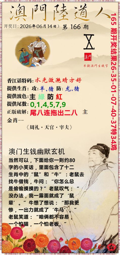 澳门陆道人 第166期