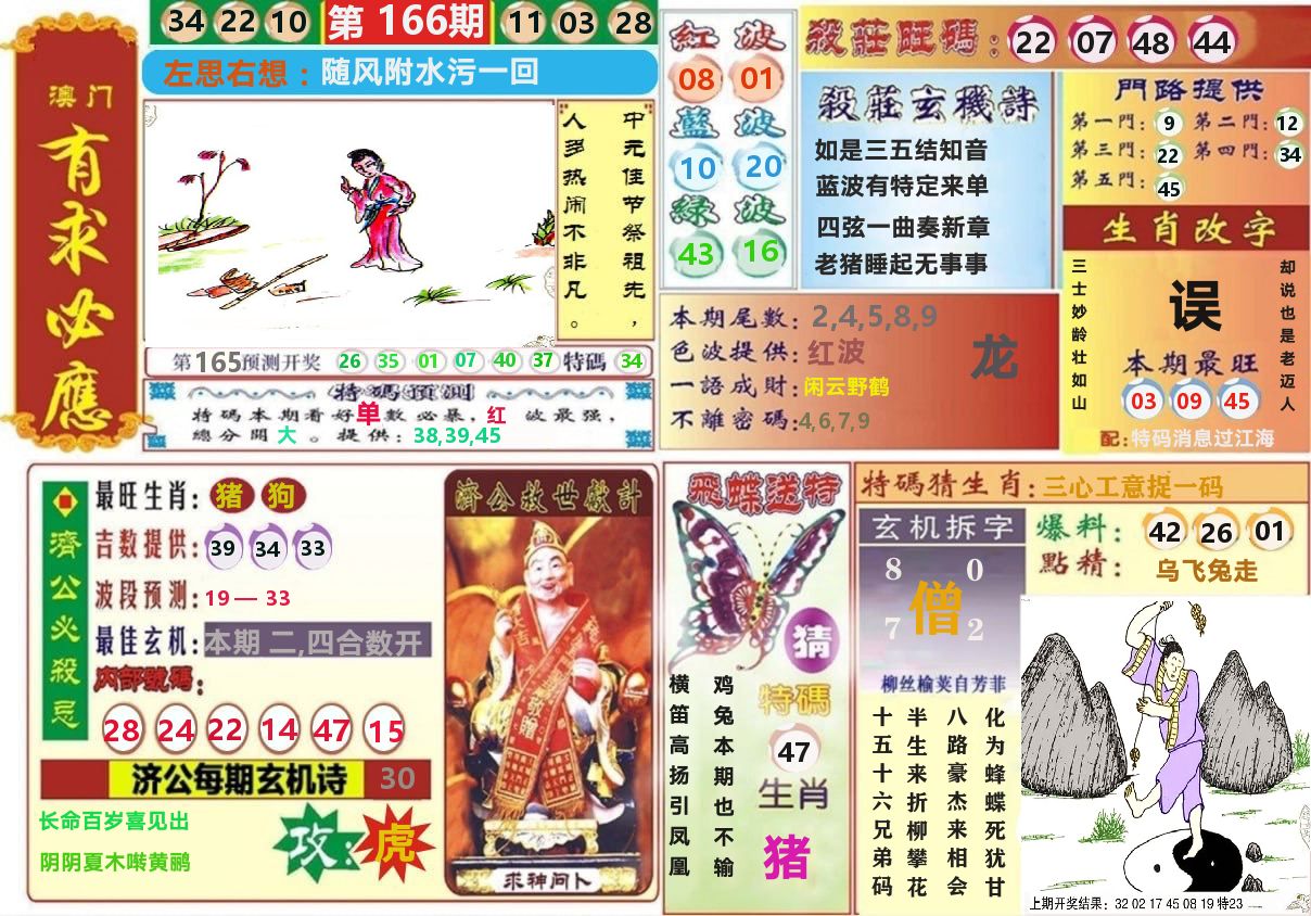 澳门有求必应 第166期