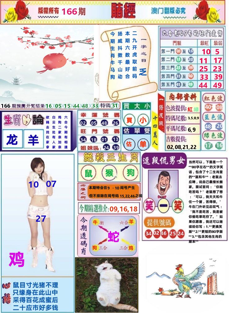 澳门赌经 第166期