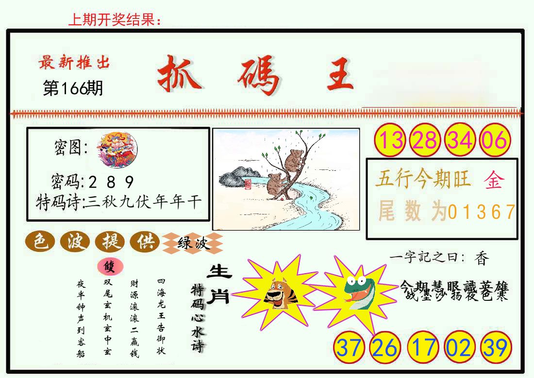 最新抓码王 第166期