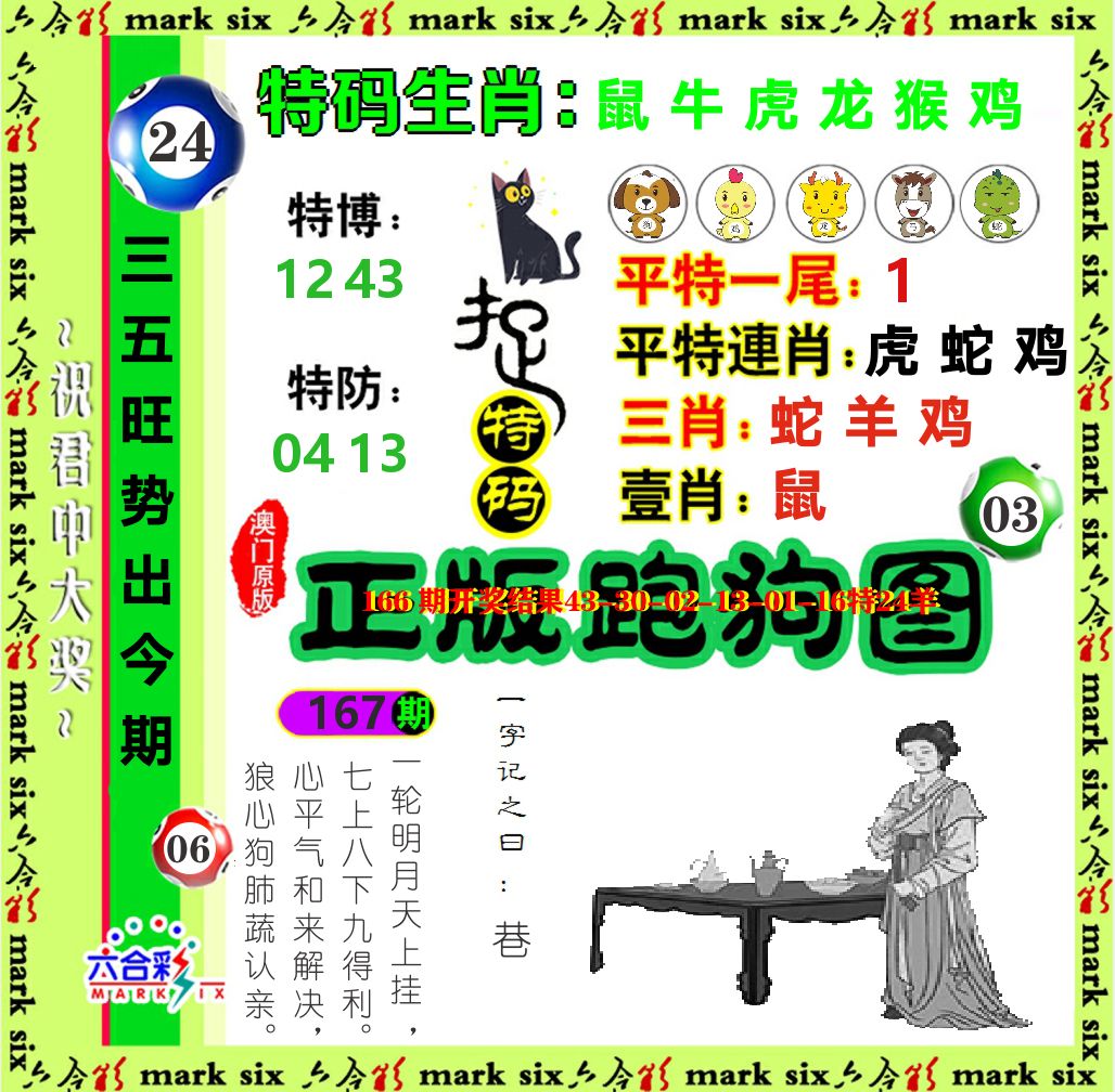 正版跑狗图 第167期