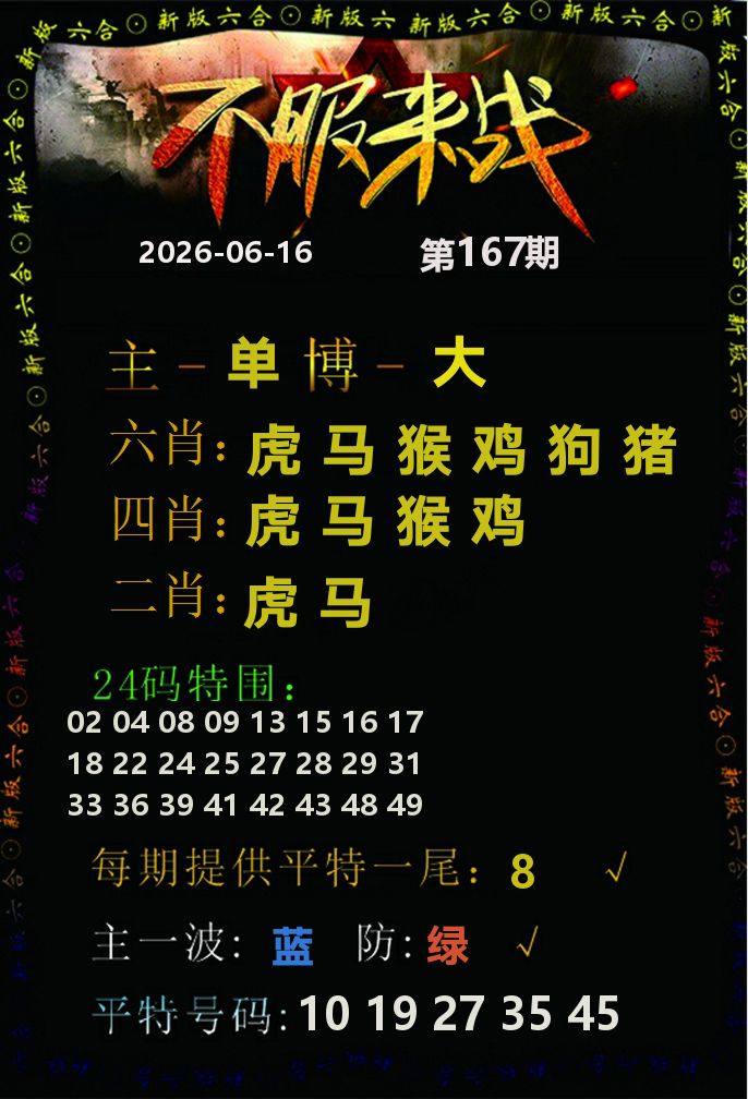 不服来战 第167期