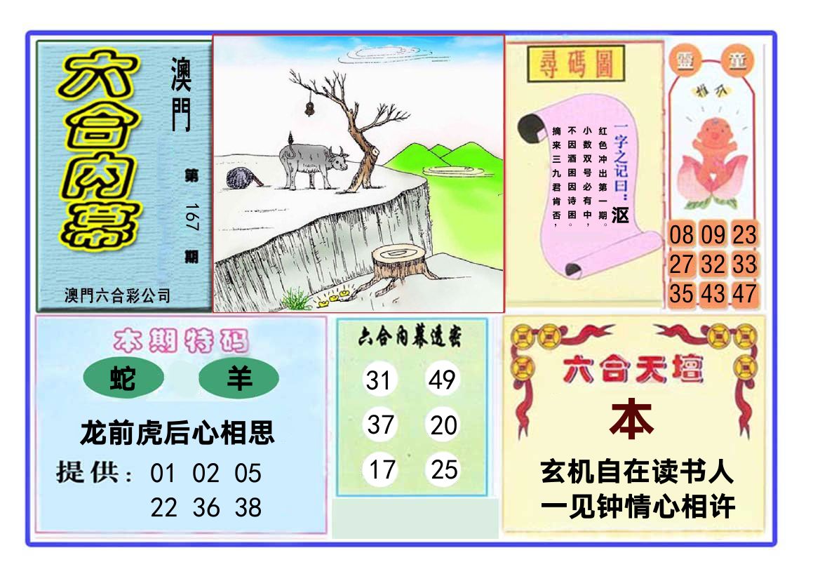 六合内幕 第167期