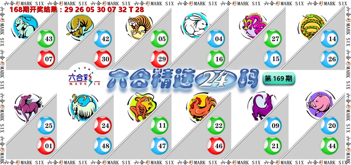 六合精选24码 第169期