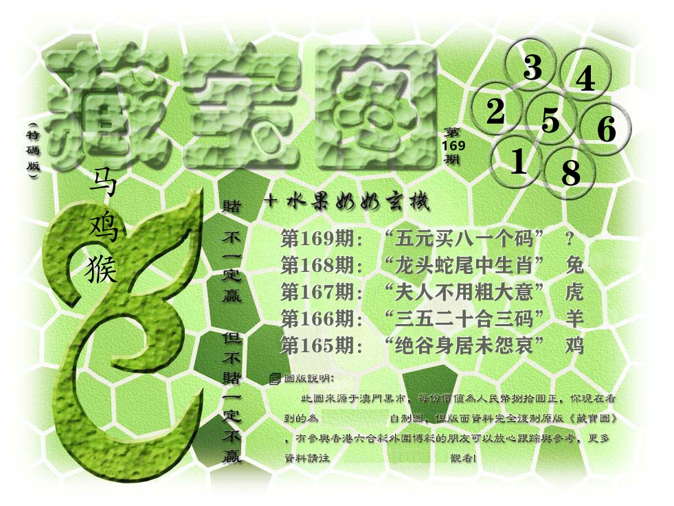 藏宝图奶奶玄机 第169期