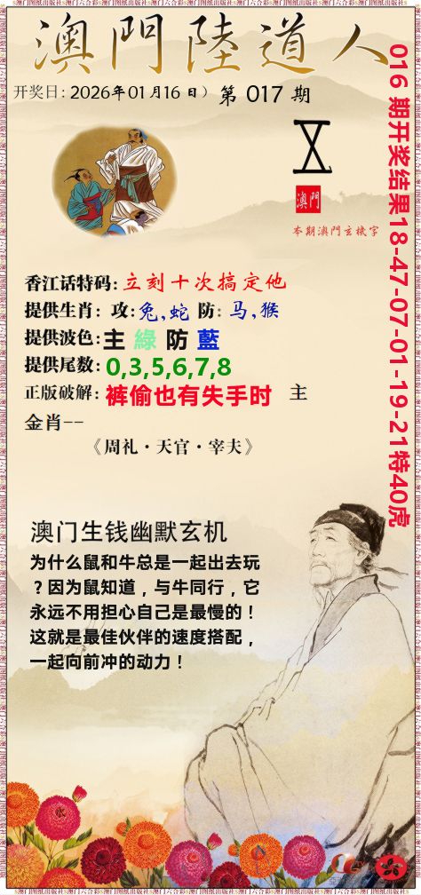 澳门陆道人 第17期