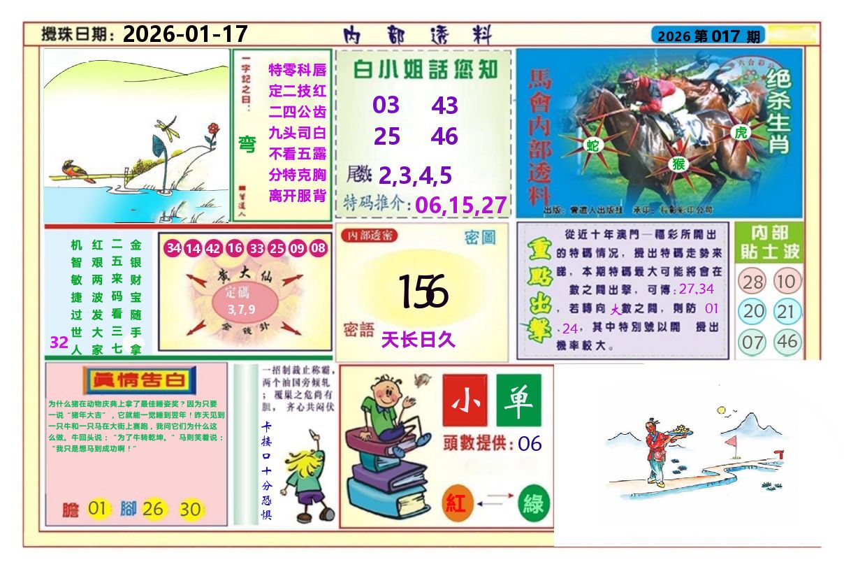 澳门内部透料A 第17期