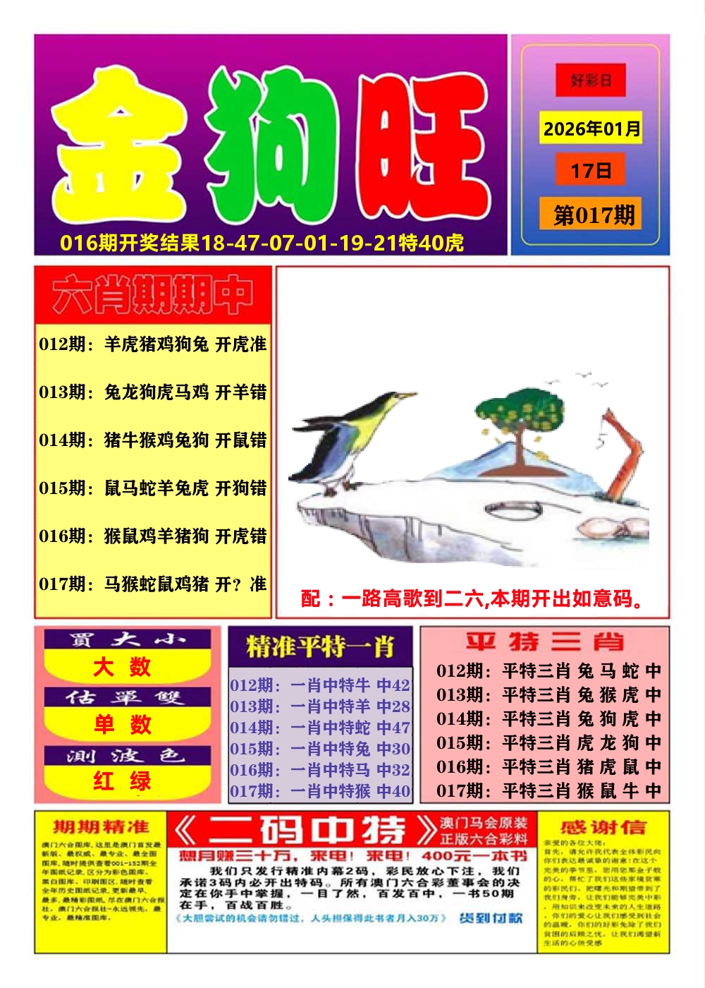 澳门金狗旺A 第17期