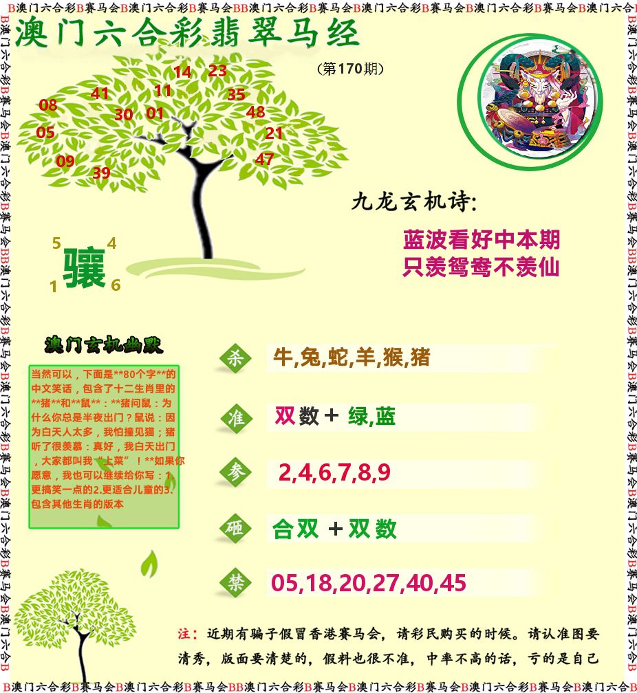 翡翠马经 第170期