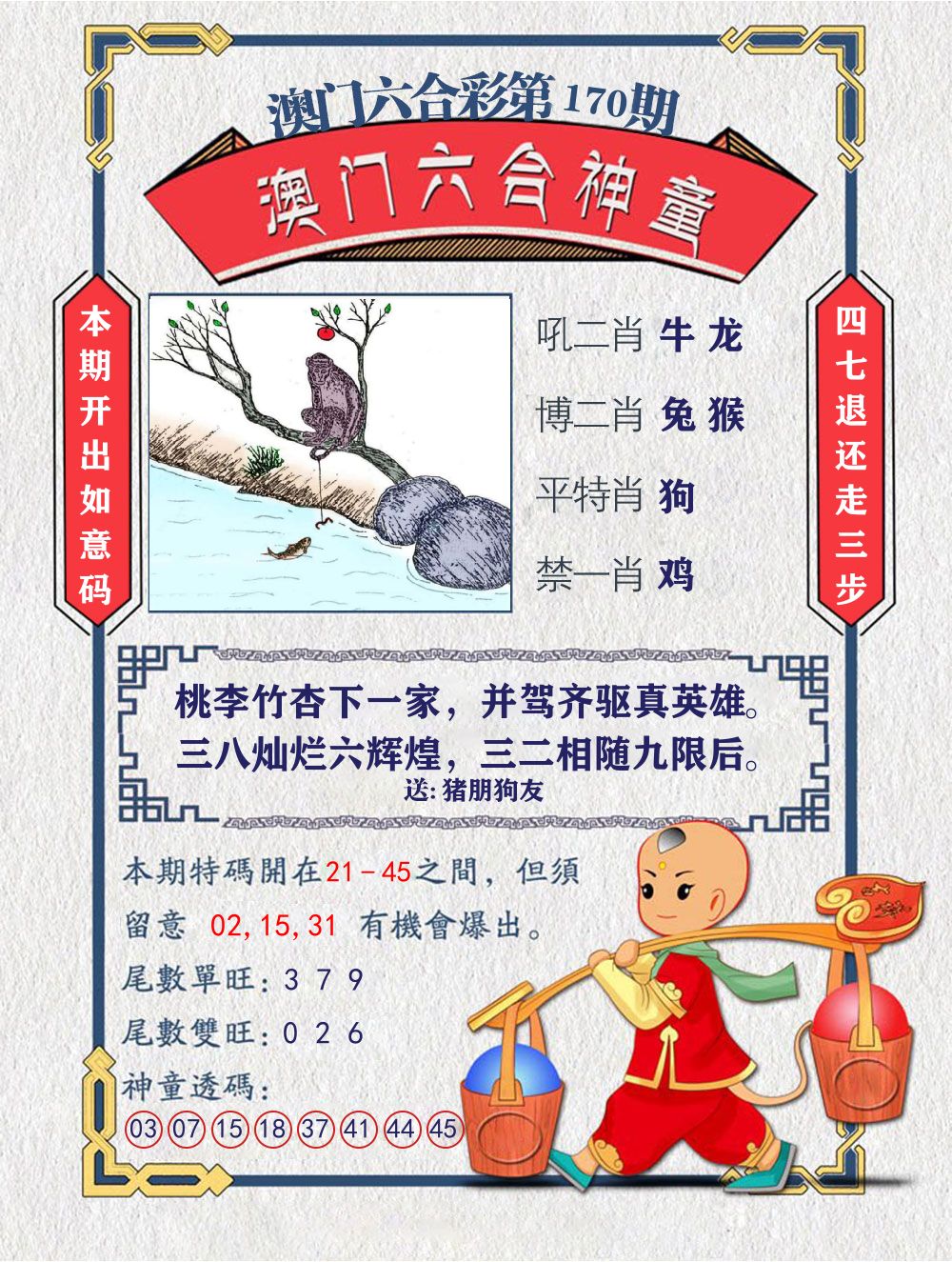 六合神童 第170期