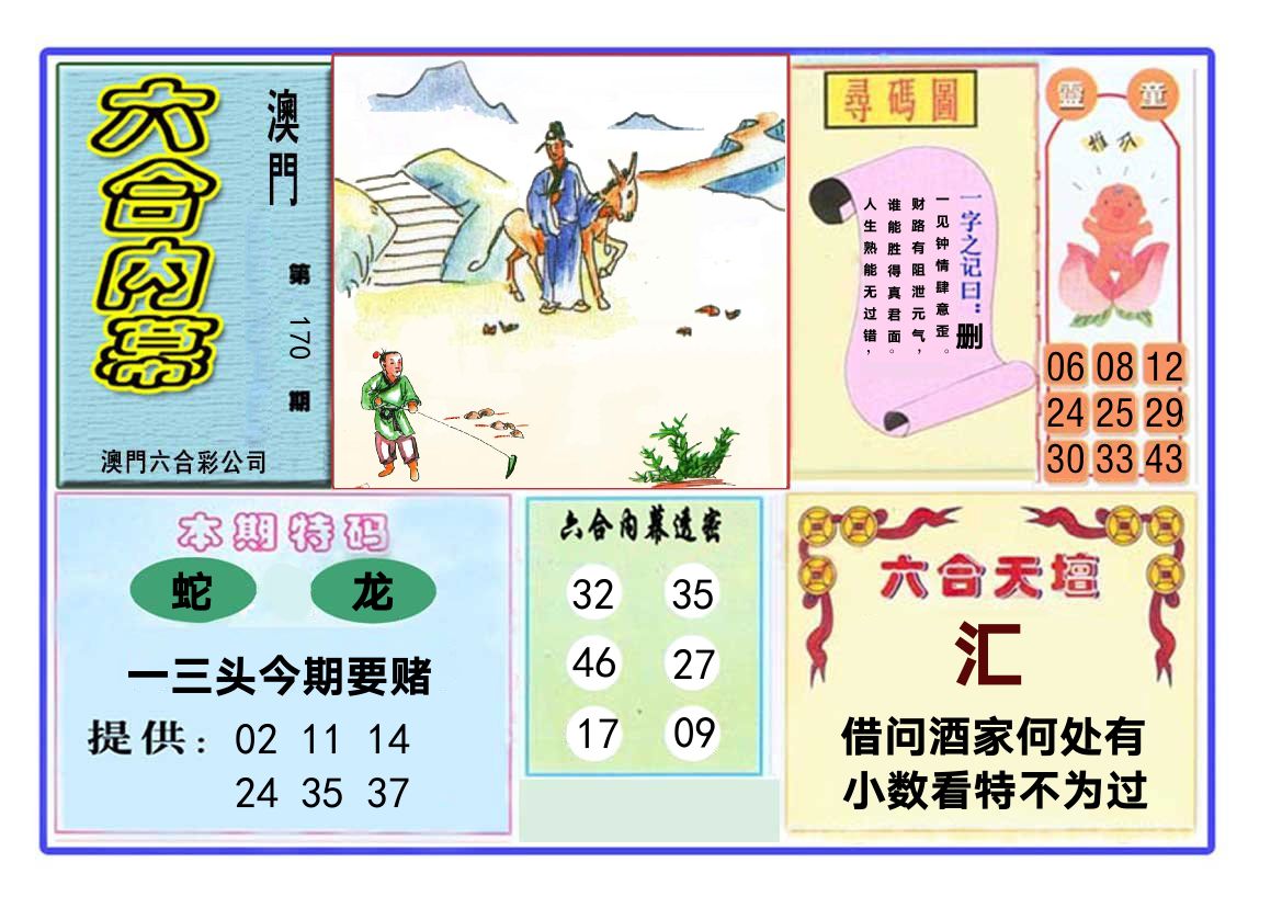 六合内幕 第170期
