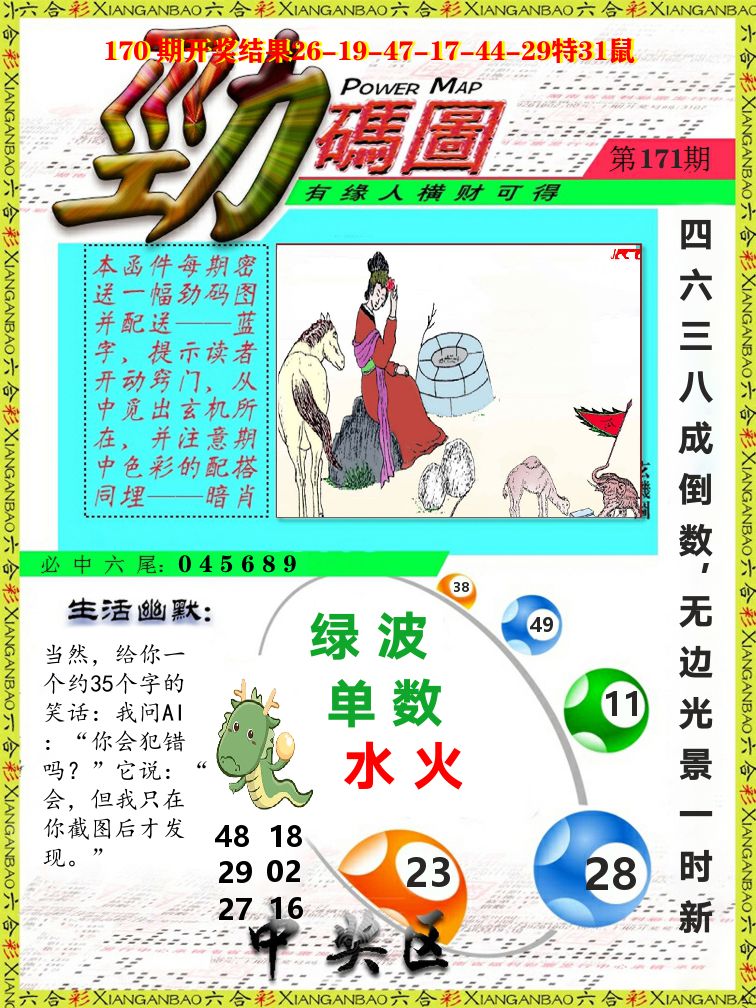 劲码图 第171期
