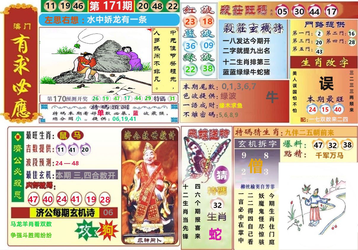 澳门有求必应 第171期