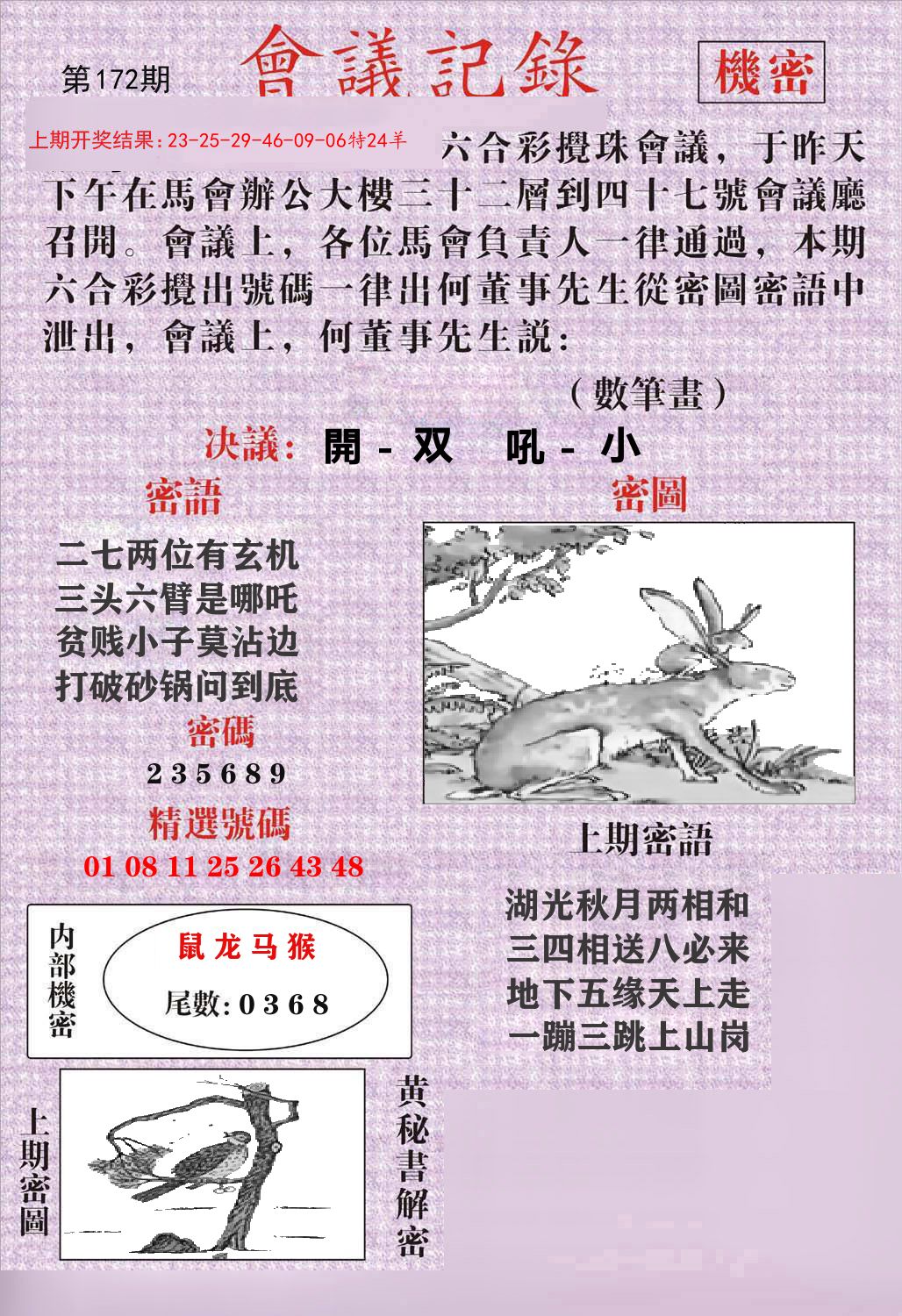 会议记录 第172期