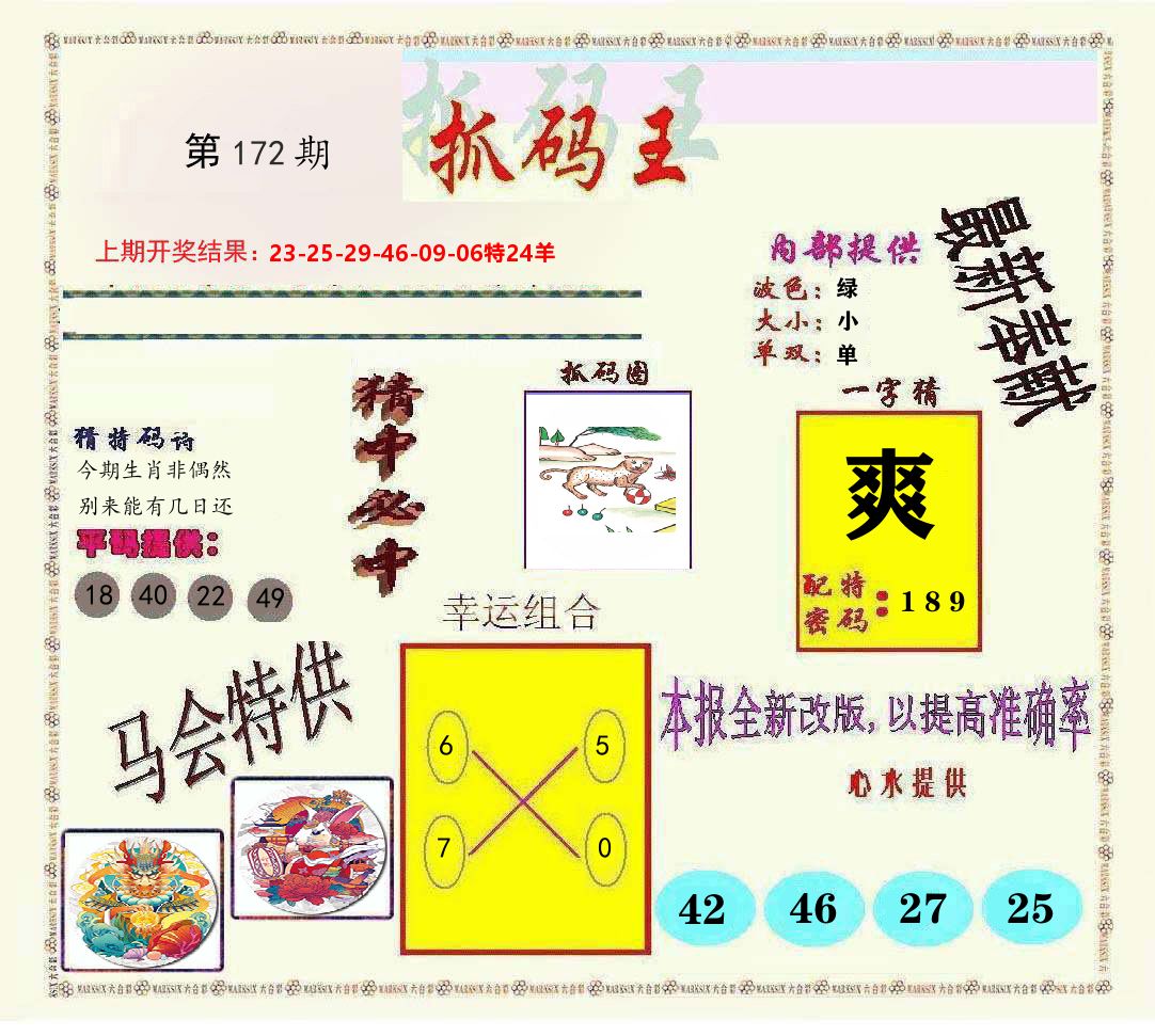 抓码王 第172期