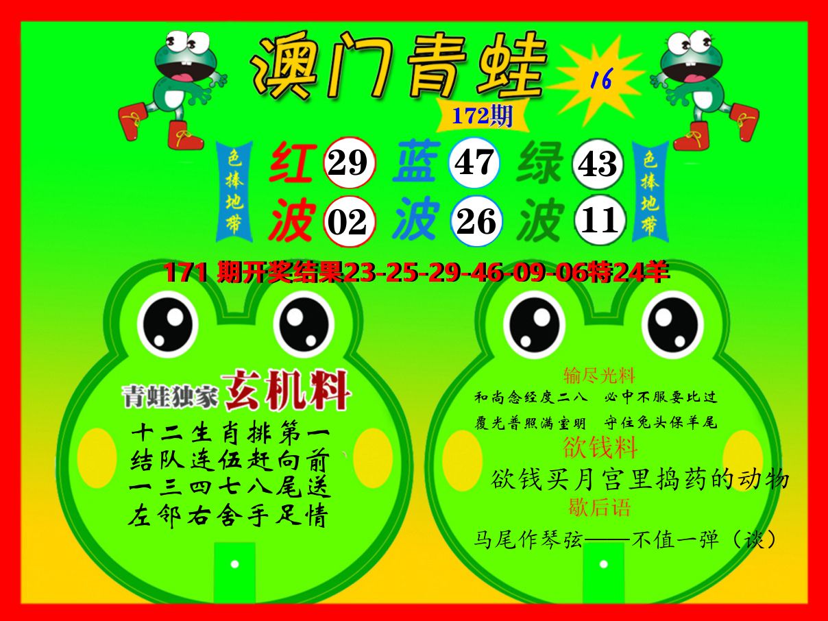 青蛙系列16 第172期
